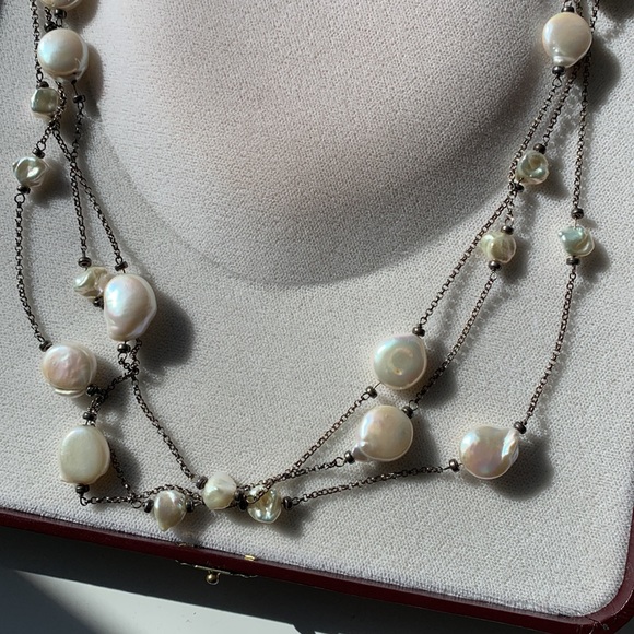 Kate McCullar Pearl and Silver Necklace - Picture 6 of 10